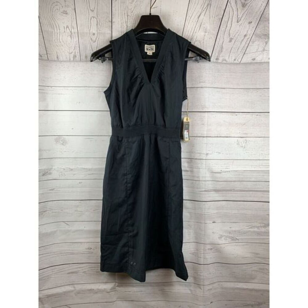 Converse One Star Sleeveless Cotton Black Dress Ladies Size 4 Button front NEW
